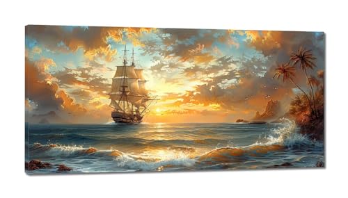 Sonnenuntergang Diamond Painting XXL 50x100cm, 5D Diamant Painting Bilder Ozean Diamond-painting Erwachsene Full DIY Groß Diamant Kunst Malerei Stickerei Set Kreuzstich Basteln Bilder Home Wand Dekor von Xiaonu