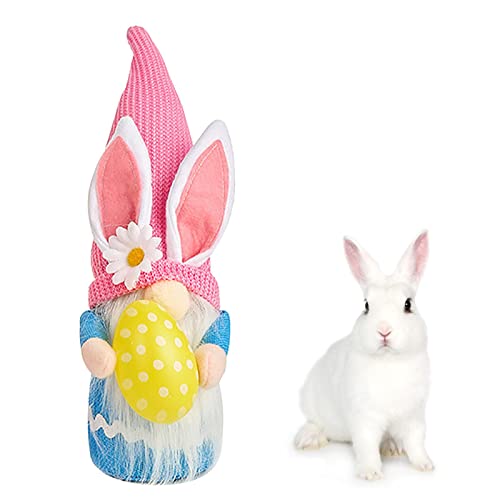 Xiaoxu Handgefertigte gesichtslose Puppe, Stoffpuppe, Frühlings-Oster-Dekorationen, Zwerg, Plüschhase, Osterhase, Haushaltsdekoration, Ornamente für Kinder, Damen, Herren Xiaoxu Handgefertigte gesichtslose Puppe, Stoffpuppe, Frühlings-Oster-Dekorationen, Zwerg, Plüschhase, Osterhase, Haushaltsdekoration, Ornamente für Kinder, Damen, Herren von Xiaoxu