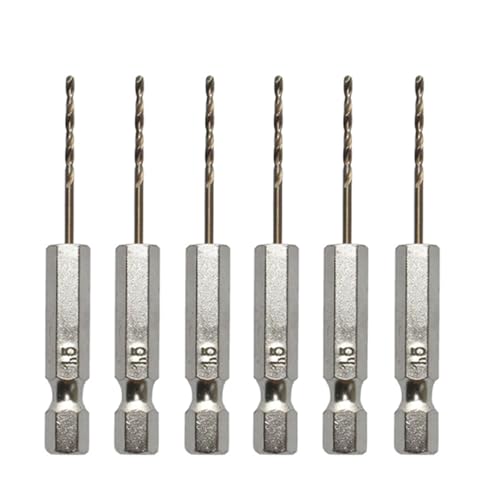Xiciki 6 x 1,5 mm Sechskantschaftbohrer, 1/4-Zoll-Schaft HSS Hochgeschwindigkeitsstahl-Bohrer-Sets, Sechskant-Bohrer-Set, Metallbohrer, kleine Bohrer für Holz, Metall, Kunststoff Xiciki 6 x 1,5 mm Sechskantschaftbohrer, 1/4-Zoll-Schaft HSS Hochgeschwindigkeitsstahl-Bohrer-Sets, Sechskant-Bohrer-Set, Metallbohrer, kleine Bohrer für Holz, Metall, Kunststoff von Xiciki