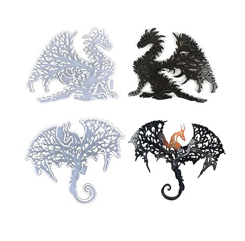 Xidmold 2 Stück Fliegende Drache Silikonform Epoxidharz, Baum Drache Wanddekoration Hängende Harz Gießform Wandkunst Harzform Xidmold 2 Stück Fliegende Drache Silikonform Epoxidharz, Baum Drache Wanddekoration Hängende Harz Gießform Wandkunst Harzform von Xidmold