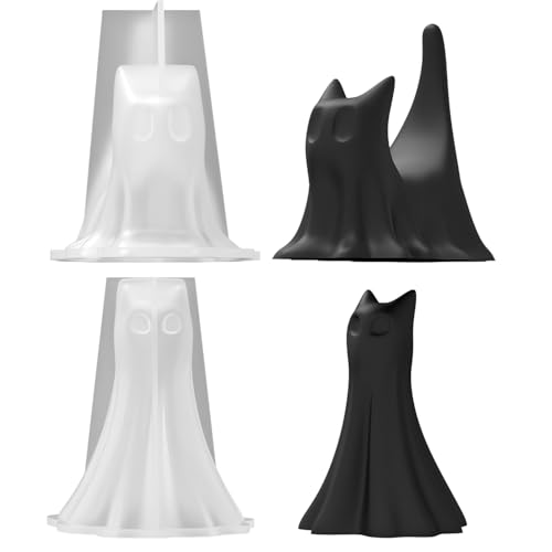 Xidmold 2 Stück Katzen-Silikonformen ,Halloween Kerzenform Silikon für Kerzen & Deko - 3D Gießform für Epoxidharz, Seife,Gips & Beton - Ideal für Halloween, DIY & Home Decor Xidmold 2 Stück Katzen-Silikonformen ,Halloween Kerzenform Silikon für Kerzen & Deko - 3D Gießform für Epoxidharz, Seife,Gips & Beton - Ideal für Halloween, DIY & Home Decor von Xidmold