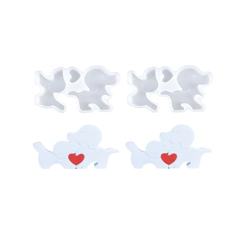 Xidmold 2 Stück Liebe Hund Gipsform zum Gießen, Tier Silikonform Hund Epoxidharz, Hund Silikonform für Fondant, Sojawachs Kerzen, Seife, Gips, Epoxidharz, Handwerk Xidmold 2 Stück Liebe Hund Gipsform zum Gießen, Tier Silikonform Hund Epoxidharz, Hund Silikonform für Fondant, Sojawachs Kerzen, Seife, Gips, Epoxidharz, Handwerk von Xidmold