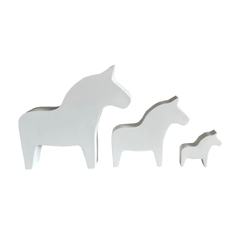Xidmold 3 Stück Pferd Gipsform zum Gießen, Tier silikonformen, Pferd Silikonform für Fondant, Tortendeko, Sojawachs Kerzen, Seife, Gips, Epoxidharz, Handwerk von Xidmold