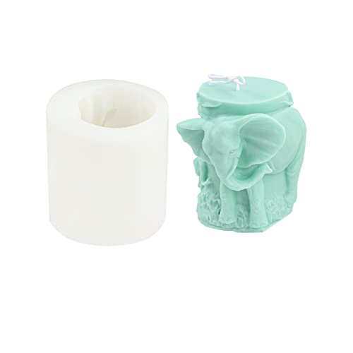 Xidmold Elefant Zylinder Kerzenform, Silikon Kerzengießform, Tier Kerze Form für Sojawachs Kerzen Machen, Gips, Handwerk Ornamente von Xidmold