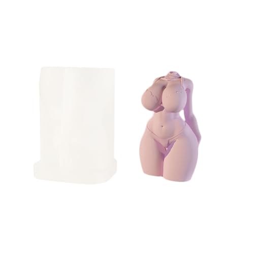 Xidmold 3D Frauenkörper Körper Kerzenform Frauenkörper Kerzen Gießform Seifenform Gipsform Harzform Körper Silikonform für Gips, Sojawachs Kerzen, Epoxidharz, Handwerk (B) von Xidmold