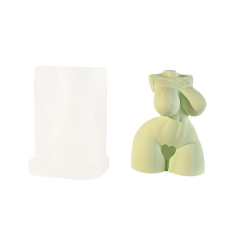 Xidmold 3D Frauenkörper Körper Kerzenform Frauenkörper Kerzen Gießform Seifenform Gipsform Harzform Körper Silikonform für Gips, Sojawachs Kerzen, Epoxidharz, Handwerk (E) von Xidmold