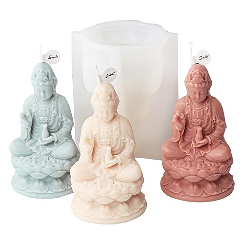 Xidmold 3D Guanyin Femal Buddha Silikonform Kerzengießform Buddha Kerzenform Gipsform Buddha Silikon Gießform für Gips, Sojawachs Kerzen, Epoxidharz, Handwerk Xidmold 3D Guanyin Femal Buddha Silikonform Kerzengießform Buddha Kerzenform Gipsform Buddha Silikon Gießform für Gips, Sojawachs Kerzen, Epoxidharz, Handwerk von Xidmold