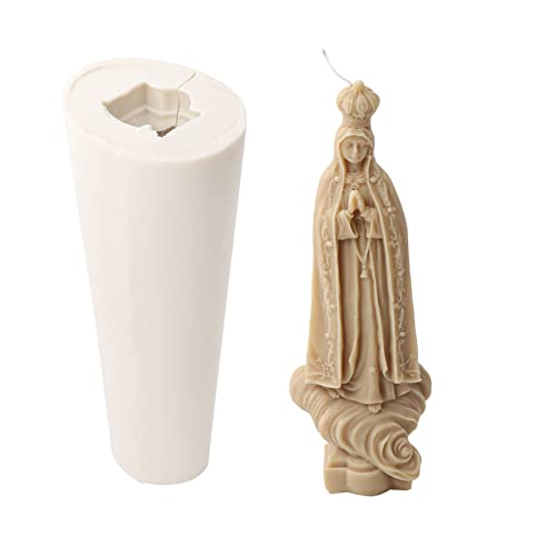 Xidmold 3D Heilige Maria Silikonform Kerzengießform, Madonna Maria Mutter Gottes Kerzenform Epoxidharz Formen Gießform, Kerze Form Für Kerzen Machen, Statue, Handwerk Ornamente (A) von Xidmold