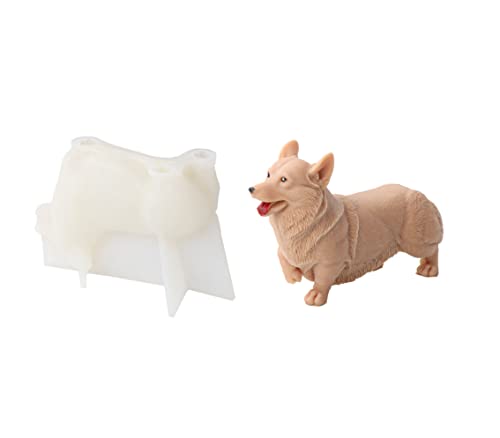 Xidmold 3D Hund Silikonform Kerzenform Seifenform Hund Silikon Formen Tier Backform für Tortendeko, Schokolade, Seife, Sojawachs Kerzen, Handwerk (Hund A) von Xidmold