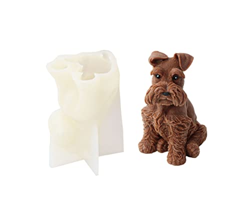 Xidmold 3D Hund Silikonform Kerzenform Seifenform Hund Silikon Formen Tier Backform für Tortendeko, Schokolade, Seife, Sojawachs Kerzen, Handwerk (Hund C) von Xidmold