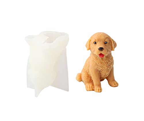 Xidmold 3D Hund Silikonform Kerzenform Seifenform Hund Silikon Formen Tier Backform für Tortendeko, Schokolade, Seife, Sojawachs Kerzen, Handwerk (Hund D) von Xidmold