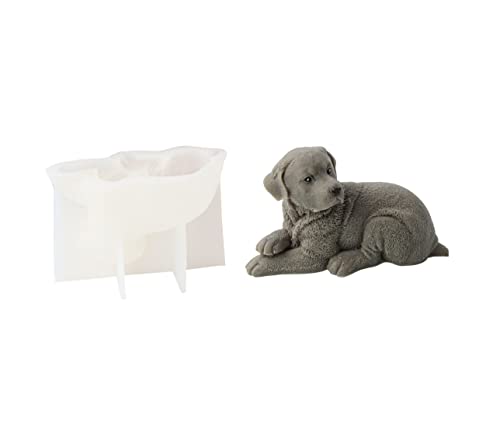 Xidmold 3D Hund Silikonform Kerzenform Seifenform Hund Silikon Formen Tier Backform für Tortendeko, Schokolade, Seife, Sojawachs Kerzen, Handwerk (Hund E) von Xidmold
