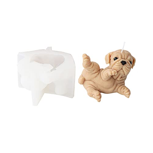 Xidmold 3D Hund Silikonform Kerzenform Seifenform Hund Silikon Formen Tier Backform für Tortendeko, Schokolade, Seife, Sojawachs Kerzen, Handwerk (Hund K) von Xidmold