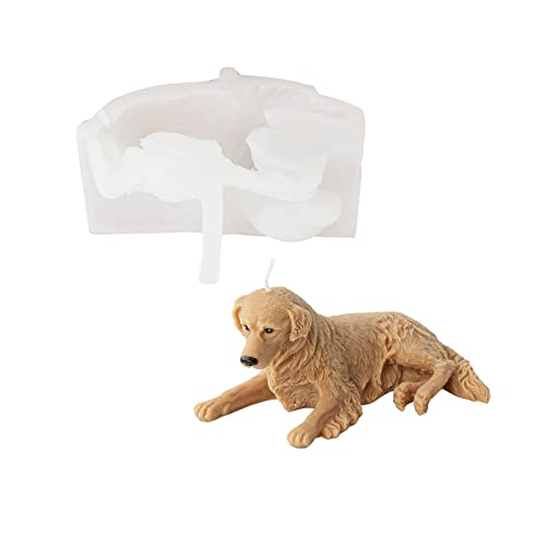 Xidmold 3D Hund Silikonform Kerzenform Seifenform Hund Silikon Formen Tier Backform für Tortendeko, Schokolade, Seife, Sojawachs Kerzen, Handwerk (Hund O) von Xidmold