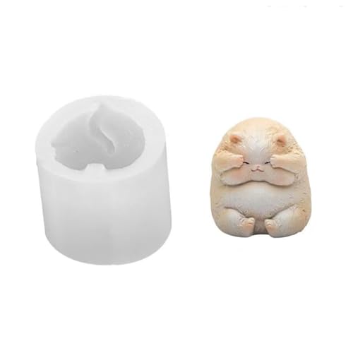 Xidmold 3D Katze Kerzenform,Katzen-Silikonformen,Tiere Gießform,Epoxidharz Tiere Form für Fondant, Schokolade, Tortendeko, Seife, Sojawachs Kerzen, Gips, Handwerk (A) von Xidmold