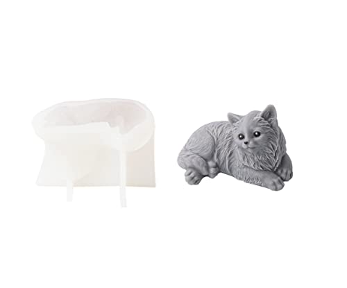 Xidmold 3D Katze Silikonform Kerzenform Seifenform Katze Silikon Formen Tier Backform für Tortendeko, Schokolade, Seife, Sojawachs Kerzen, Handwerk (Katze A) von Xidmold