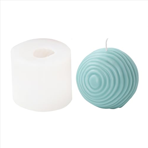 Xidmold 3D Spirale Silikonform für Kerzen/Seifen – Wiederverwendbare Geometrische Gießform mit Wellenmuster, DIY Geschenkidee (B) von Xidmold