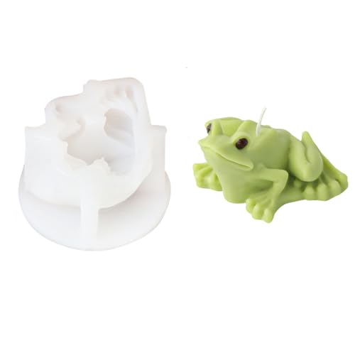 Xidmold 3D Tier Silikonform-Set (Katze/Bär/Frosch/Eichhörnchen) - Lebensmittelechte Anti-Haft Formen für Harz, Kerzen, Seifenherstellung - DIY Basteln, Epoxidguss, Wiederverwendbare Wachsformen (G) von Xidmold
