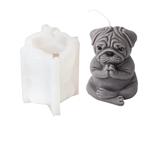 Xidmold 3D Yoga Hund Silikonform Kerzenform Seifenform Hund Silikon Formen Tier Backform für Tortendeko, Schokolade, Seife, Sojawachs Kerzen, Handwerk (Hund C) von Xidmold