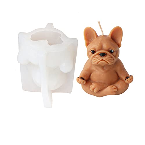 Xidmold 3D Yoga Hund Silikonform Kerzenform Seifenform Hund Silikon Formen Tier Backform für Tortendeko, Schokolade, Seife, Sojawachs Kerzen, Handwerk (Hund D) von Xidmold