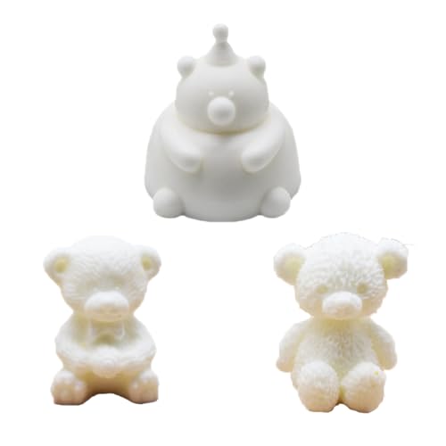 Xidmold 3er Set Silikonformen Bär - Kerzenform, Seifenform, Harzgießform - DIY Handgemachte Seife, Aromatherapie Kerze, Gips & Dekoration - Ideal für Tiermotive Xidmold 3er Set Silikonformen Bär - Kerzenform, Seifenform, Harzgießform - DIY Handgemachte Seife, Aromatherapie Kerze, Gips & Dekoration - Ideal für Tiermotive von Xidmold