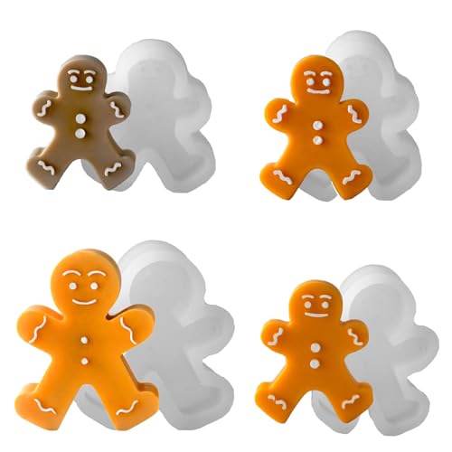 Xidmold 4 Stück Weihnachts-Silikonformen – Lebkuchenmann Kerzen Gießformen für Schokolade, Sojawachs, Epoxidharz, Seife & Gips – Vielseitige DIY Handwerksformen Xidmold 4 Stück Weihnachts-Silikonformen – Lebkuchenmann Kerzen Gießformen für Schokolade, Sojawachs, Epoxidharz, Seife & Gips – Vielseitige DIY Handwerksformen von Xidmold