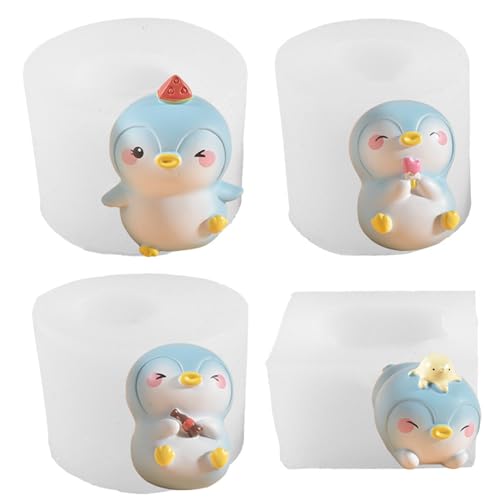 Xidmold 4 Stücke Pinguin Silikonform Kerzenform Tier Pinguin Silikon Formen für Fondant, Seife, Sojawachs Kerzen, Epoxidharz, Gips, Handwerk Xidmold 4 Stücke Pinguin Silikonform Kerzenform Tier Pinguin Silikon Formen für Fondant, Seife, Sojawachs Kerzen, Epoxidharz, Gips, Handwerk von Xidmold