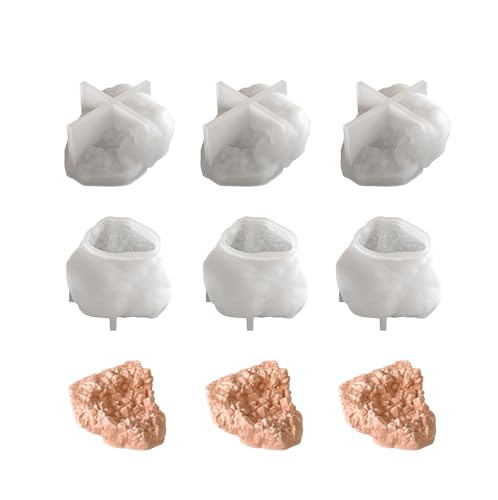 Xidmold 6 Stück Silikonformen Gießformen Felsen, Kristall Quarzstein Silikonform for Epoxidharz, Seife, Gips, Sojawachs Kerzen, Beton, Handwerk Xidmold 6 Stück Silikonformen Gießformen Felsen, Kristall Quarzstein Silikonform for Epoxidharz, Seife, Gips, Sojawachs Kerzen, Beton, Handwerk von Xidmold
