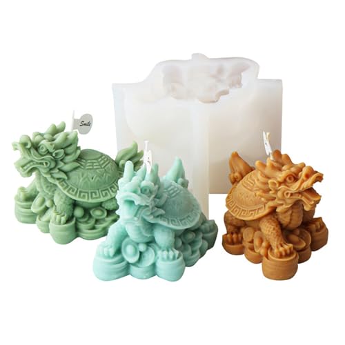 Xidmold Drache Schildkröte Kerzenform Silikon 3D Schildkröte Silikonform für Sojawachs Kerzen, Seife, Gips, Epoxidharz, Handwerk Xidmold Drache Schildkröte Kerzenform Silikon 3D Schildkröte Silikonform für Sojawachs Kerzen, Seife, Gips, Epoxidharz, Handwerk von Xidmold