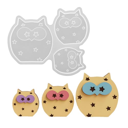 Xidmold Eule Epoxidharz Formen-Eule Silikonform, 3D Tierform für Harz, Aroma Perlen, Kerzen, Seife, Ton & Gips Handwerk - DIY Cute Home Decor von Xidmold