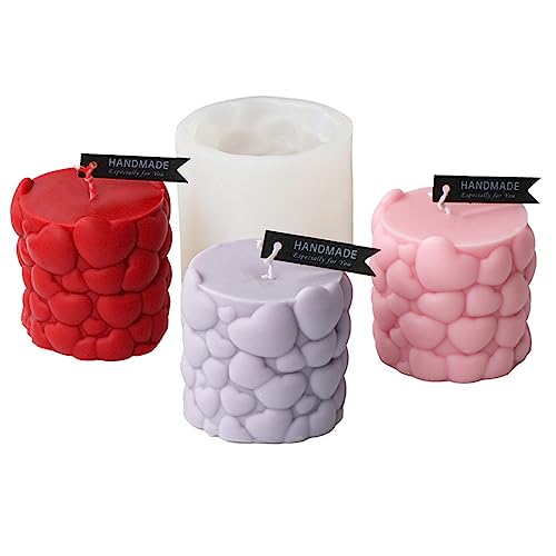Xidmold Herz Säule Kerzenform Silikon, Kerzenformen zum Gießen Silikon, Säule Kerzengießform Silikonform, Silikon Formen für Sojawachs Kerzen, DIY Handwerk Xidmold Herz Säule Kerzenform Silikon, Kerzenformen zum Gießen Silikon, Säule Kerzengießform Silikonform, Silikon Formen für Sojawachs Kerzen, DIY Handwerk von Xidmold