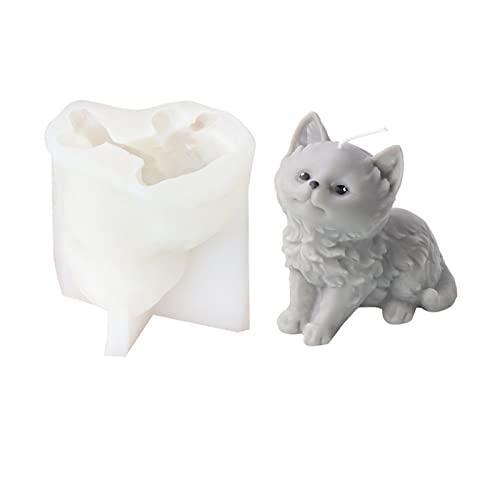 Xidmold Katze Silikonform Tier Kerzenform Seifenform 3D Katze Silikon Formen Backform für Schokolade, Tortendeko, Seife, Sojawachs Kerzen, Handwerk Dekoration (Katze) von Xidmold