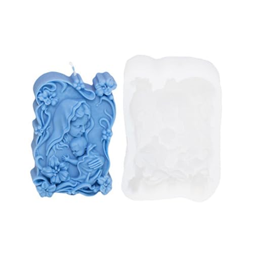 Xidmold Mama und Baby Gießform Silikon,Herzen mit Flügel Silikonform,Kerzenform Silikon Engel für Gips, Seife, Kerzen,Harz,Muttertag Geschenk und Dekoration (A) von Xidmold