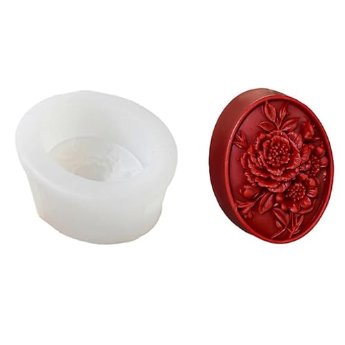 Xidmold Rosen-Muster Silikonform - Blume Gießform für Seifen, Kerzen & DIY Handwerk - Ideal für Gips, Valentinstag, Hochzeitsdekoration,Schokolade & Fondant (C) von Xidmold