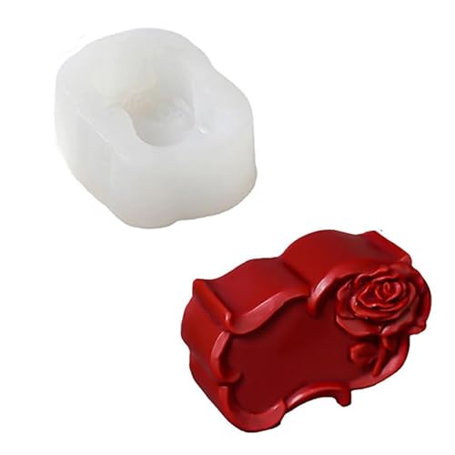 Xidmold Rosen-Muster Silikonform - Blume Gießform für Seifen, Kerzen & DIY Handwerk - Ideal für Gips, Valentinstag, Hochzeitsdekoration,Schokolade & Fondant (E) von Xidmold