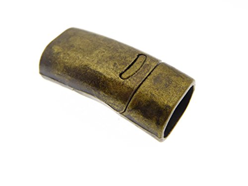 3 Stück 10x7mm Magnetverschluß Lederband Regaliz bronzefarben von XieXie