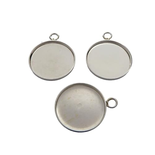 6 Stück 925 Sterling Silber Fassung Rohling 16mm zur Herstellung von Anhängern und auch Ohrringen von XieXie