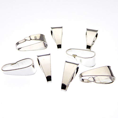 XieXie 10Stück 925 Sterling Silber Anhängerschlaufen Collierschlaufen offenfür Kettenanhänger 13mm x 5,5mm zum Schmuck Basteln von XieXie