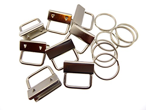 180 Stück Schlüsselband Rohlinge Klemmschließeanhänger 25mm mit Schlüsselringen zur Herstellung von Schlüsselbändern DIY von XieXie
