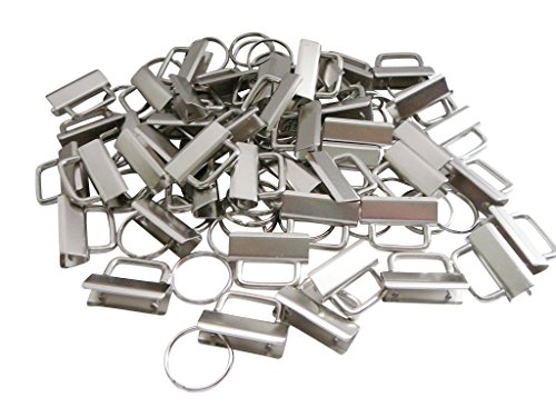 48 Stück Schlüsselband Rohlinge Klemmschließeanhänger 3cm mit Schlüsselringen zur Herstellung von Schlüsselbändern DIY von XieXie