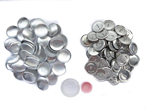 50 Stück Knopfrohlinge überziehbar mit Öse Ø 28mm mit Tool Knöpfe herstellen von XieXie