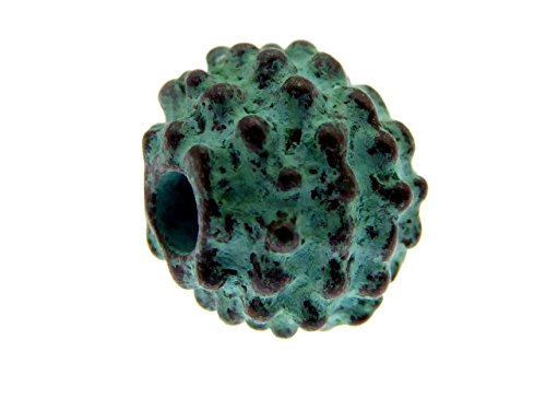 XieXie 8 STK. Mykonos Metall Perlen mit grüner Patina von XieXie