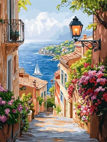 Malen Nach Zahlen Erwachsene Italien Malen Nach Zahlen Landschaft Paint by Numbers für Anfänger,DIY Set Erwachsene,Ölgemälde Leinwand Kit mit Acrylfarben Bastelset,Wand Dekor 50x70cm Rahmenlos E1-676 Malen Nach Zahlen Erwachsene Italien Malen Nach Zahlen Landschaft Paint by Numbers für Anfänger,DIY Set Erwachsene,Ölgemälde Leinwand Kit mit Acrylfarben Bastelset,Wand Dekor 50x70cm Rahmenlos E1-676 von Xieazgsn