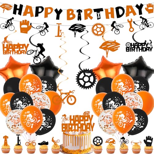 Fahrrad Geburtstag Deko Junge Mädchen - Geburtstagsdeko Luftballons Girlande und Radfahrer Tortendeko, Bike Ballons für Sport Thema Party Kindergeburtstag Dekoration Fahrrad Geburtstag Deko Junge Mädchen - Geburtstagsdeko Luftballons Girlande und Radfahrer Tortendeko, Bike Ballons für Sport Thema Party Kindergeburtstag Dekoration von Xietaea
