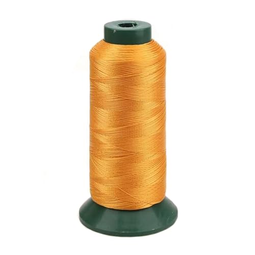 Gebundenes Nylon-Nähgarn, 1500 m, Größe 69, 210D/3, strapazierfähiges Polstergarn für Leder, Leinen, Jeans, Weben (Gold) von Xiezyu