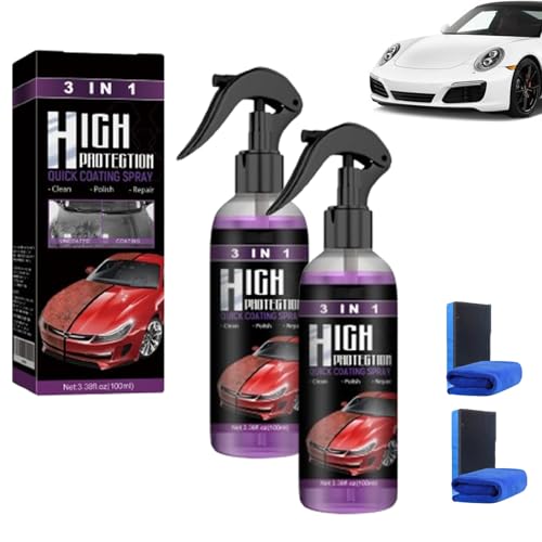 Turbo Shine Nexa, Nexa Turbo Shine, 3-in-1-Hochschutzspray, Anti-Kratz-Spray for Autos, Nano-Reparatur- und Schutzbeschichtung, Sprühfarbe for Autometalle und Werkzeuge(2pcs) von Xifyjus