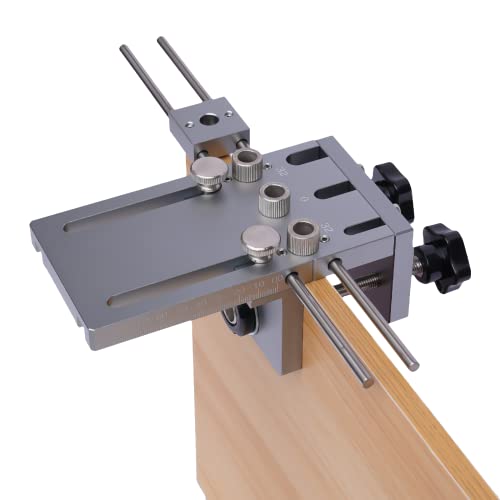 Xigner 3 in 1 Doweling Jig Kit Pocket Hole Jig Kit 6/8/10mm Bohrschablone dübelbohrlehre Praktische Dübelhilfe Auf,die Holzbearbeitung Taschenloch Jig Kit für Holzarbeiter und Handwerker von Xigner