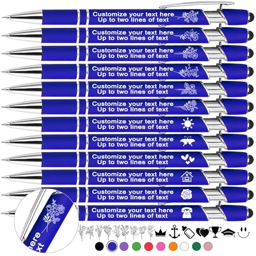 Xihedfd Personalisierte Kugelschreiber mit Gravur Custom Stylus Kugelschreiber mit Namen Text Logo Geburtsblume Personalisierte Metall Stift Geschenk für Büro Business Schule-10 Stück Xihedfd Personalisierte Kugelschreiber mit Gravur Custom Stylus Kugelschreiber mit Namen Text Logo Geburtsblume Personalisierte Metall Stift Geschenk für Büro Business Schule-10 Stück von Xihedfd
