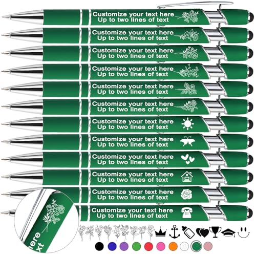 Xihedfd Personalisierte Kugelschreiber mit Gravur Custom Stylus Kugelschreiber mit Namen Text Logo Geburtsblume Personalisierte Metall Stift Geschenk für Büro Business Schule-10 Stück Xihedfd Personalisierte Kugelschreiber mit Gravur Custom Stylus Kugelschreiber mit Namen Text Logo Geburtsblume Personalisierte Metall Stift Geschenk für Büro Business Schule-10 Stück von Xihedfd