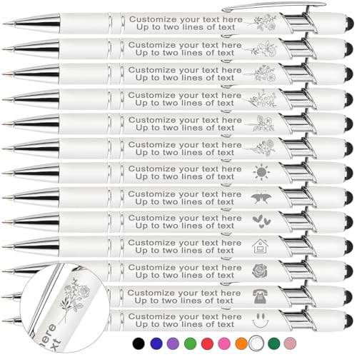 Xihedfd Personalisierte Kugelschreiber mit Gravur Custom Stylus Kugelschreiber mit Namen Text Logo Geburtsblume Personalisierte Metall Stift Geschenk für Büro Business Schule-30 Stück Xihedfd Personalisierte Kugelschreiber mit Gravur Custom Stylus Kugelschreiber mit Namen Text Logo Geburtsblume Personalisierte Metall Stift Geschenk für Büro Business Schule-30 Stück von Xihedfd